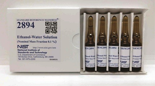 SRM 2894  乙醇-水溶液標(biāo)準(zhǔn)品(標(biāo)稱質(zhì)量分?jǐn)?shù)0.1%)