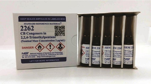 SRM 2262  2，2，4-三甲基戊烷中的氯化聯(lián)苯同系物標準品(標稱質(zhì)量濃度為2μg/mL)