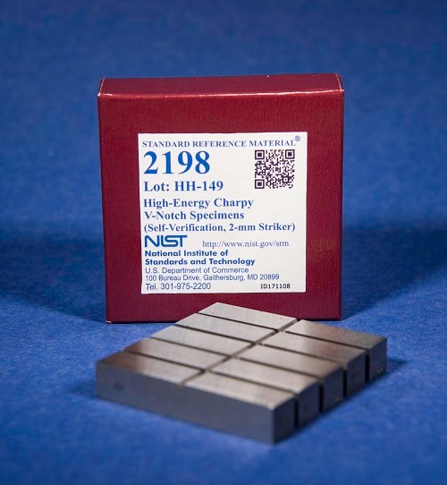 SRM 2198  高能Charpy V-缺口標(biāo)本標(biāo)準(zhǔn)品(自驗(yàn)證，2毫米射手)